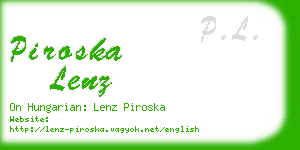 piroska lenz business card